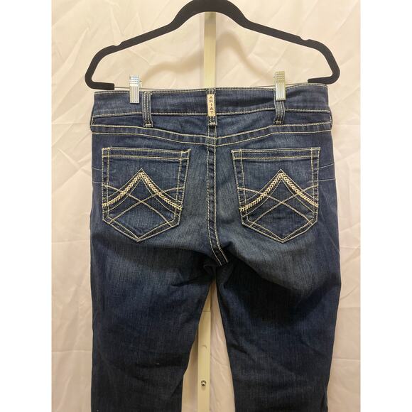 Ariat Real Straight Icon Jeans - Womens Size 31R - Blue - Picture 6 of 12